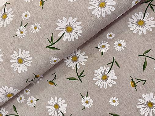 Textil - BAVLNA DEKOR / MARGARÉTKY - 18362902_