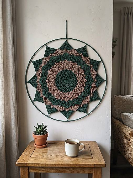 Dekorácie - Mandala Lotosový kvet - 3D - 45 cm - 18363793_