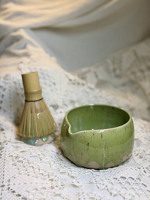 Keramický handmade Matcha set Seafoam Ritual