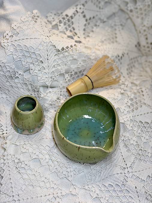 Keramický handmade Matcha set Seafoam Ritual