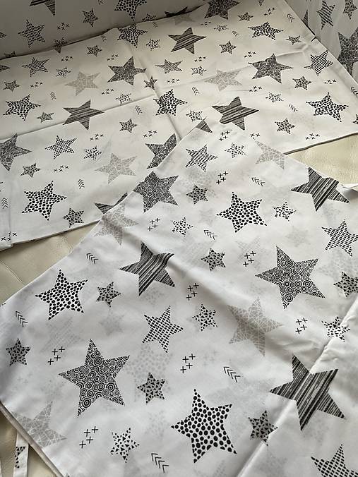 Detský textil - Krásne obliečky do detskej postieľky 100 % bavlna - hviezdičky - 18366097_