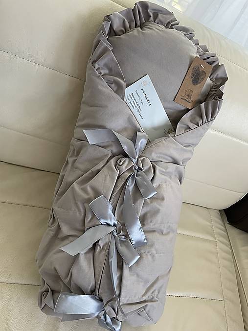 Detský textil - Luxusná zavinovačka s kokosovou výstužou - sivá - 18366144_