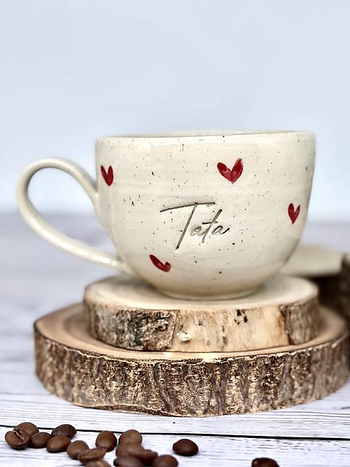 Dotty Love - šálka latte tata limited (280ml, s uškom)