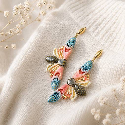 Náušnice - Mory - luxusné porcelánové náušnice - 18370691_