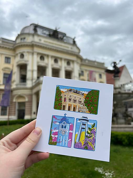 Papiernictvo - Pohľadnica Bratislava jar - 18370861_