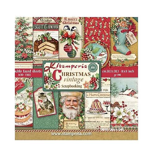 Scrapbook papier - Classic Christmas - Stamperia - 8x8