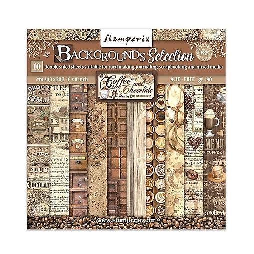 Papier - Scrapbook papier - Coffee and Chocolate Backgrounds - Stamperia - 8x8 - 18373174_