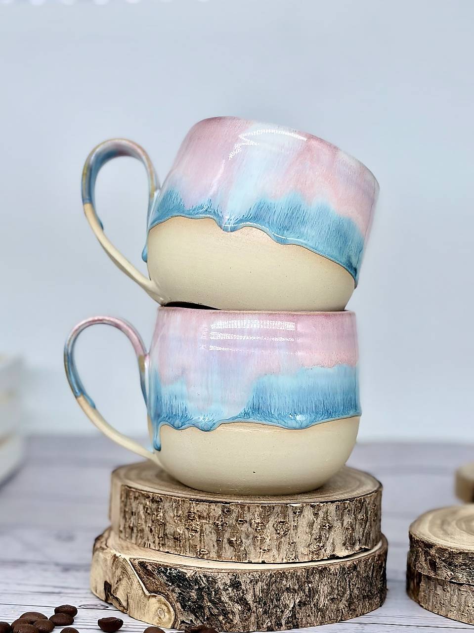 Soft Blush Sky - šálka na čaj (450ml, s uškom)