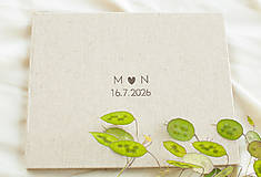 Papiernictvo - Kniha hostí "natural heart" - 18373455_