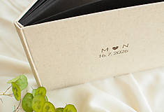 Papiernictvo - Kniha hostí "natural heart" - 18373461_