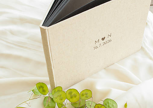 Papiernictvo - Kniha hostí "natural heart" - 18373460_