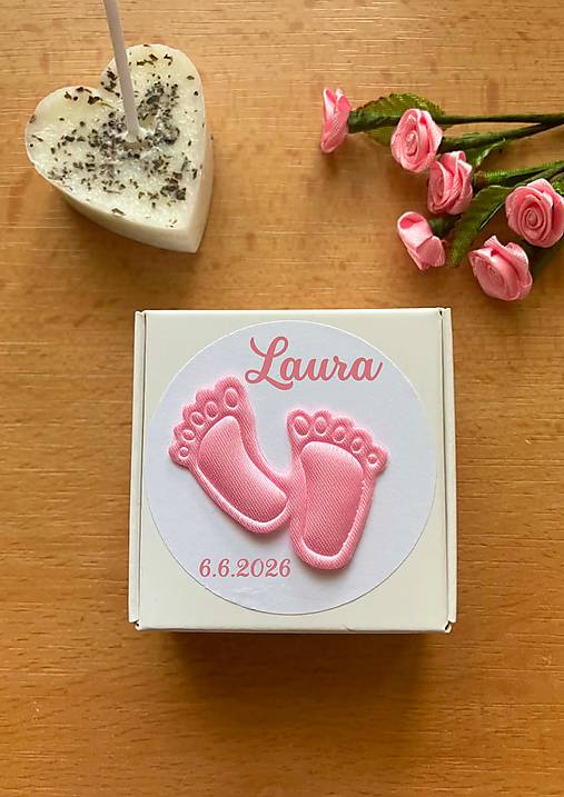 Sviečky - Voňavé darčeky SVIEČKY pre hostí na krstinách Babyshower - 18373333_