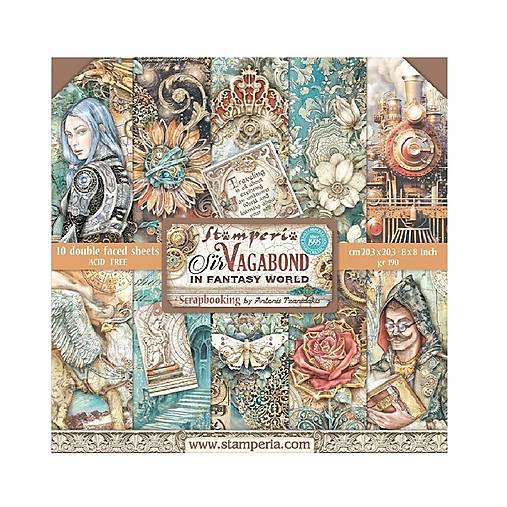 Papier - Scrapbook papier - Sir Vagabond In Fantasy World - Stamperia - 8x8 - 18374234_