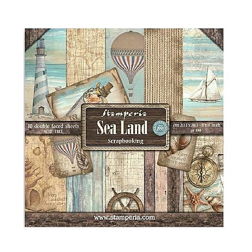 Papier - Scrapbook papier Stamperia 8x8 Sea Land - 18375180_