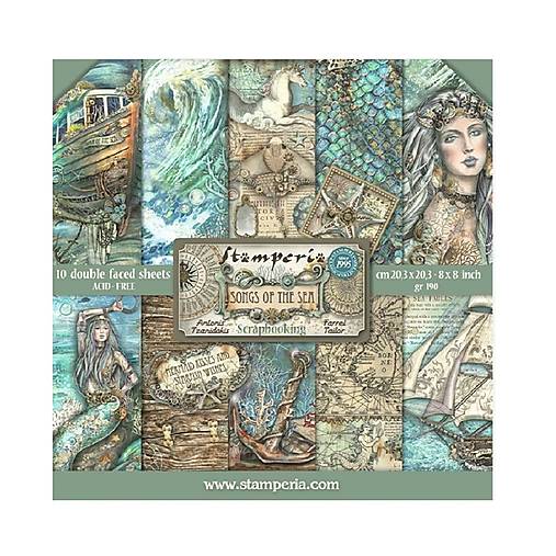 Papier - Scrapbook papier Stamperia 8x8 Songs of the Sea - 18375216_