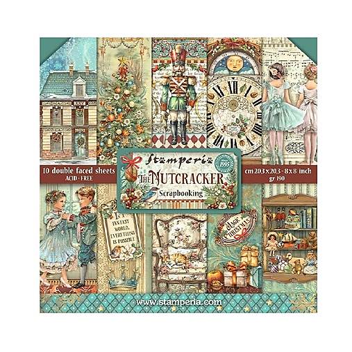 Papier - Scrapbook papier Stamperia The Nutcracker 8x8 - 18375260_
