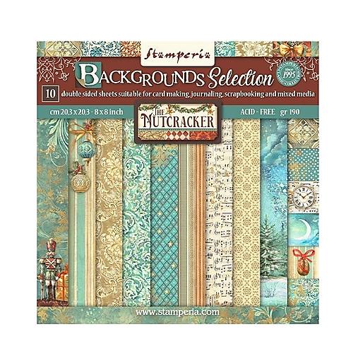 Papier - Scrapbook papier Stamperia The Nutcracker Backgrounds8x8 - 18375284_
