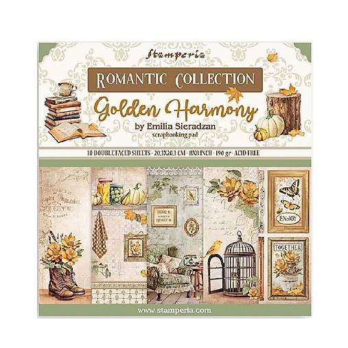 Papier - Stamperia Scrapbook papier Golden Harmony 8x8 - 18375295_
