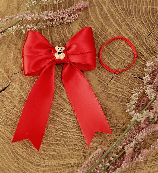 Detské doplnky - SET proti urieknutiu (mašlička + náramok pre dieťa) - 18374852_