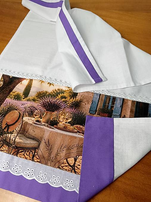 Bavlnená kuchynská utierka 70 × 50 cm – Provensálske ráno – Francúzska kolekcia