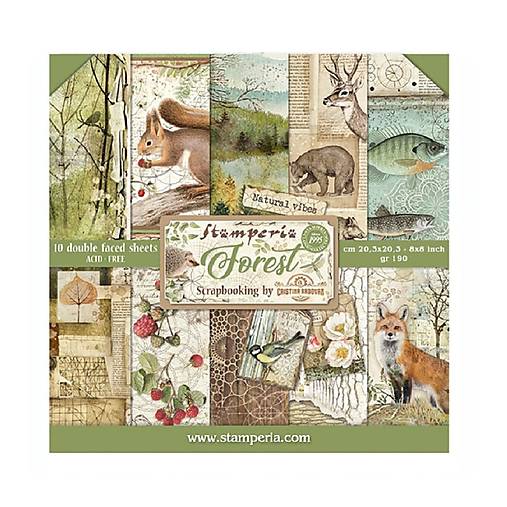 Papier - Stamperia Scrapbook papier Forest 8x8 - 18377634_