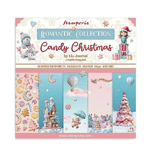 Papier - Stamperia Scrapbook papier Candy Christmas 8x8 - 18378754_