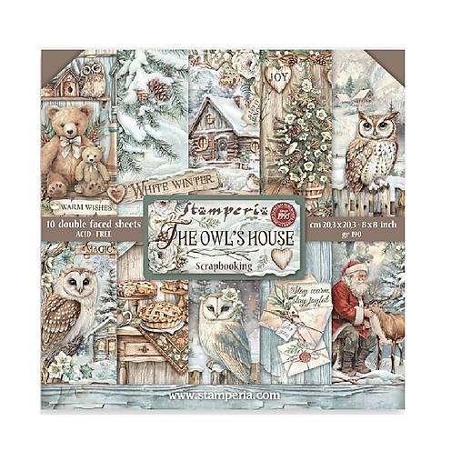 Papier - Stamperia Scrapbook papier The Owl's House 8x8 - 18379033_