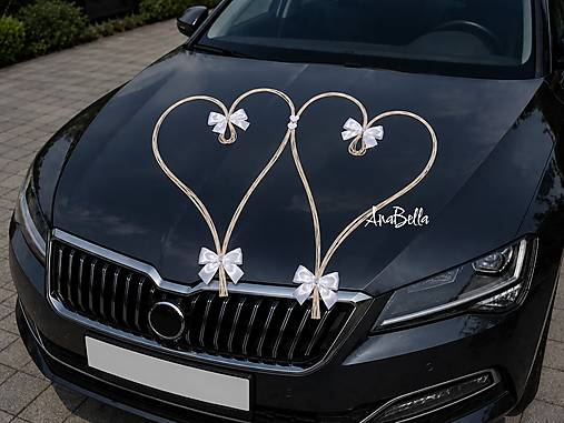 Dekorácie - Veľké srdiečka na svadobné auto - 18380476_
