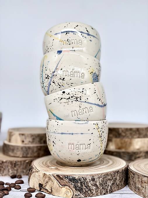 Fľaky - pohárik cappuccino máma (200ml, bez uška)