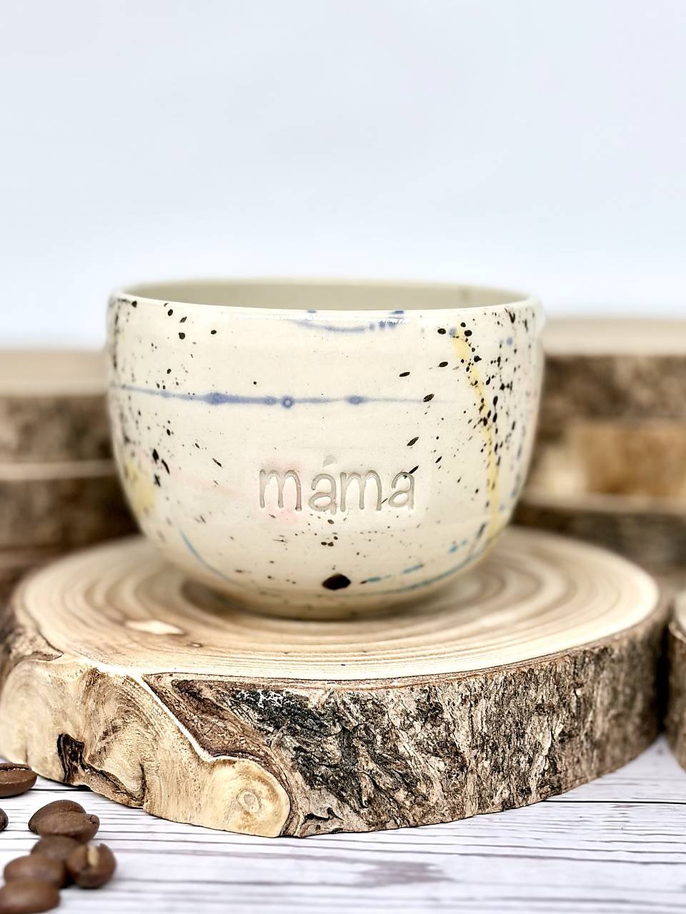Fľaky - pohárik cappuccino máma (200ml, bez uška)