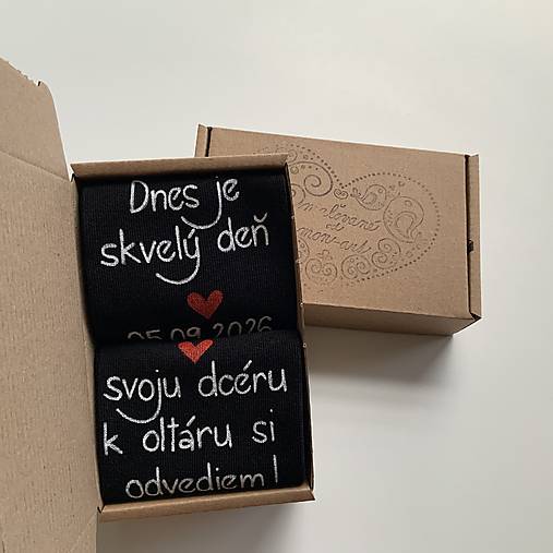 Maľované ponožky pre otca ženícha / nevesty (otca nevesty)