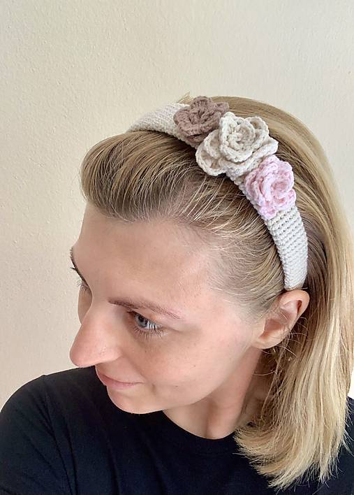 Čiapky, čelenky, klobúky - Kvetinová čelenka Floral Romance – Vintage Bloom - 18379830_