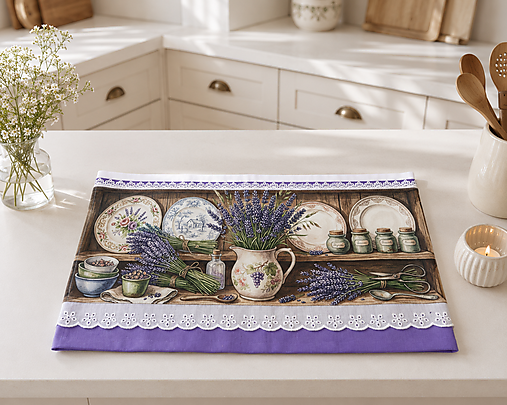 Bavlnená kuchynská utierka 70 × 50 cm – Provence Vintage – Francúzska kolekcia