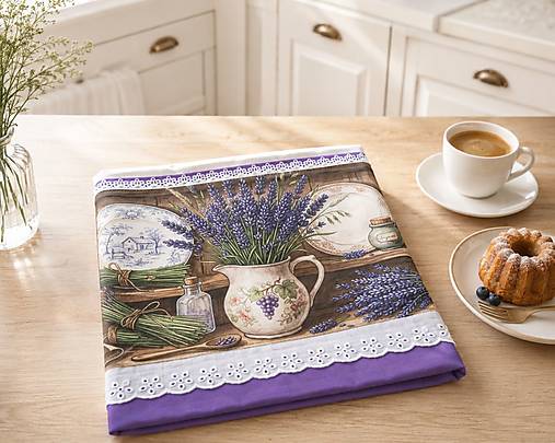 Bavlnená kuchynská utierka 70 × 50 cm – Provence Vintage – Francúzska kolekcia