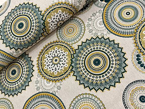 BAVLNA DEKOR / ZELENÁ MANDALA / REŽNÁ