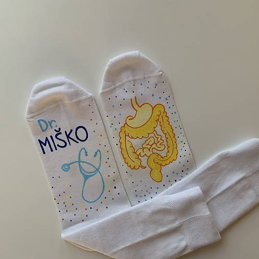 Maľované ponožky pre lekára na želanie