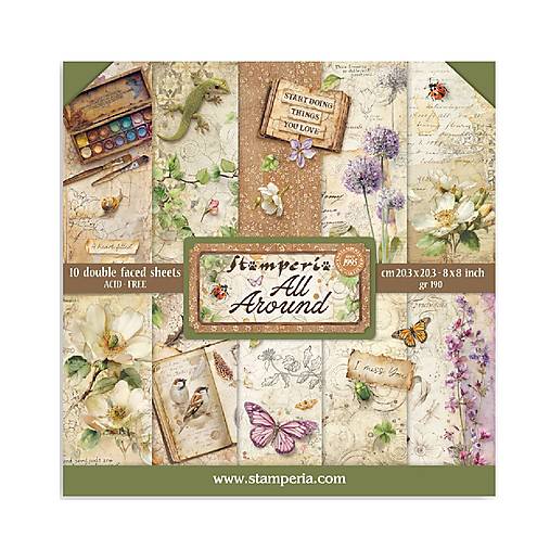 Papier - Stamperia Scrapbook papier All Around 8x8 - 18383754_
