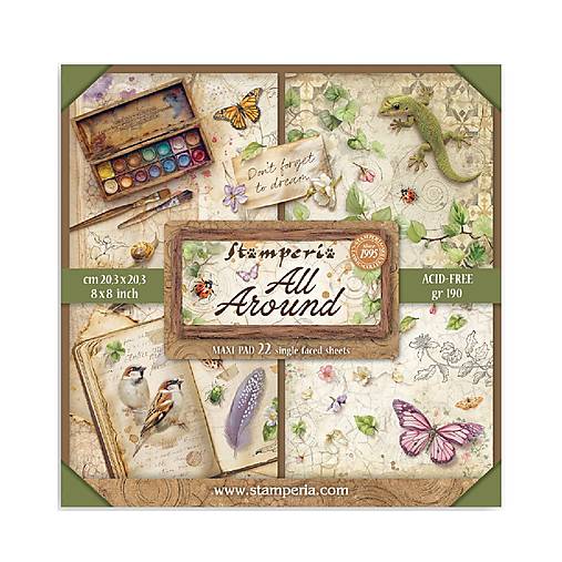 Papier - Stamperia Scrapbook papier All Around 8x8 Maxi - 18383765_