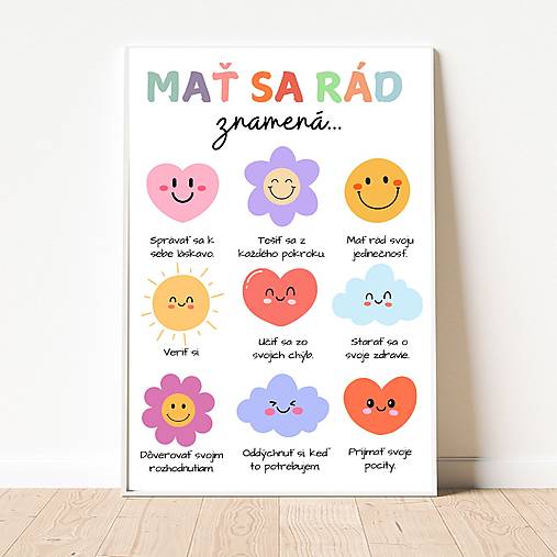 Grafika - Plagát Afirmácie pre deti, Mať sa rád znamená PDF - 18382326_