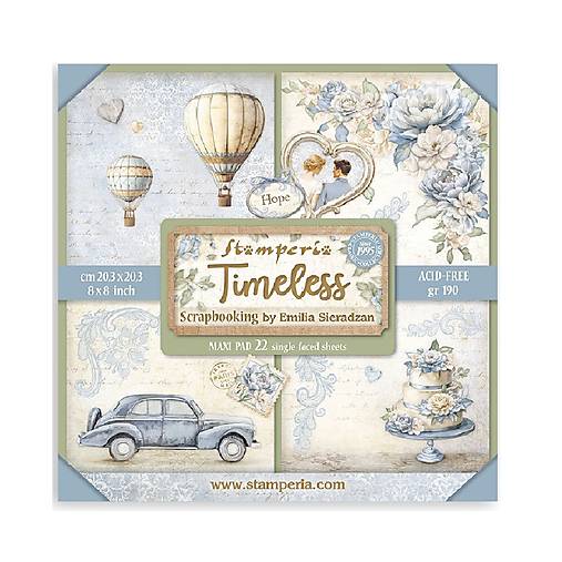 Papier - Scrapbook papier - Timeless - Stamperia - 8x8 Maxi - 18384098_