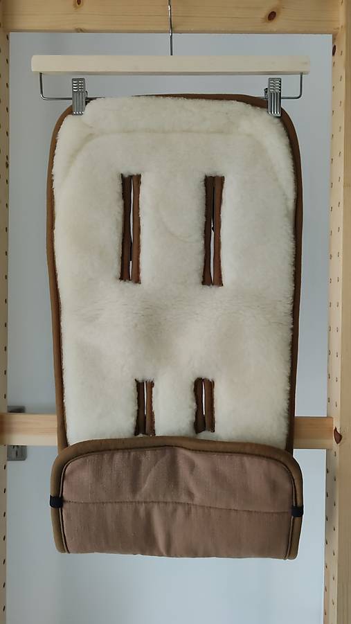 Detský textil - VLNIENKA podložka do kočíka EasyWalker Zoey 100% Merino Top Super wash Natural 100% ľan mustard - 18384877_