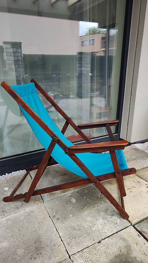 Textil - Renovácia na zakázku lehátko Outdoor zelený petrol Green výmena poťahu - 18385375_