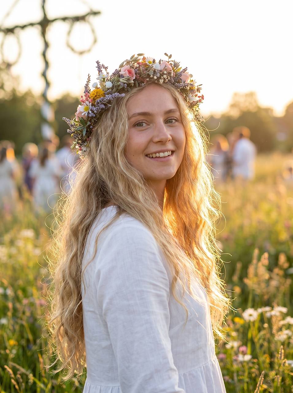 Kvetinový venček  "šťastie z lúčnych kvetov uvité"