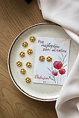 Náušnice - PANI UČITEĽKE - náušnice kvietky - 18386819_