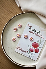 Náušnice - PANI UČITEĽKE - náušnice kvietky - 18386833_