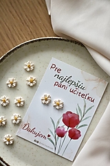 Náušnice - PANI UČITEĽKE - náušnice kvietky - 18386834_