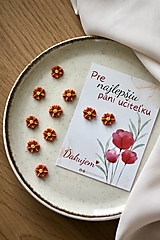 Náušnice - PANI UČITEĽKE - náušnice kvietky - 18386835_