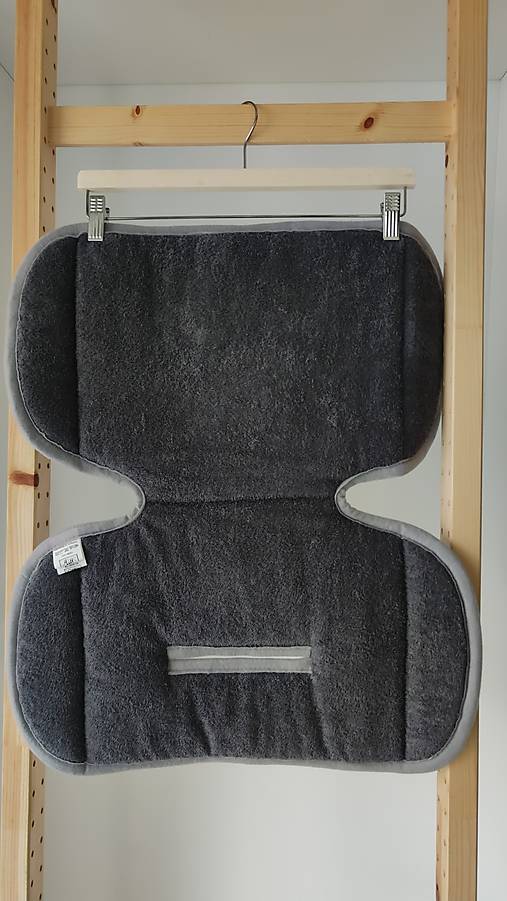 Detský textil - JOIE irvana Max Zmenšujúca vložka XL Vlnienka proti poteniu do autosedačky 100% Bavlna Froté a 100% ľan šedý - 18387534_