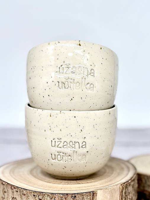 Simple - pohárik cappuccino úžasná učiteľka (200ml, bez uška) ZĽAVA