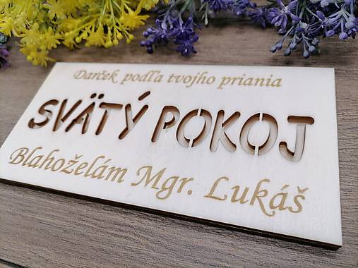 Papiernictvo - Drevená obálka na peniaze svätý pokoj - 18390899_
